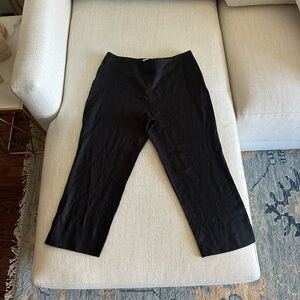 REFORMATION Black High-Waisted Linen Capris Sz 8